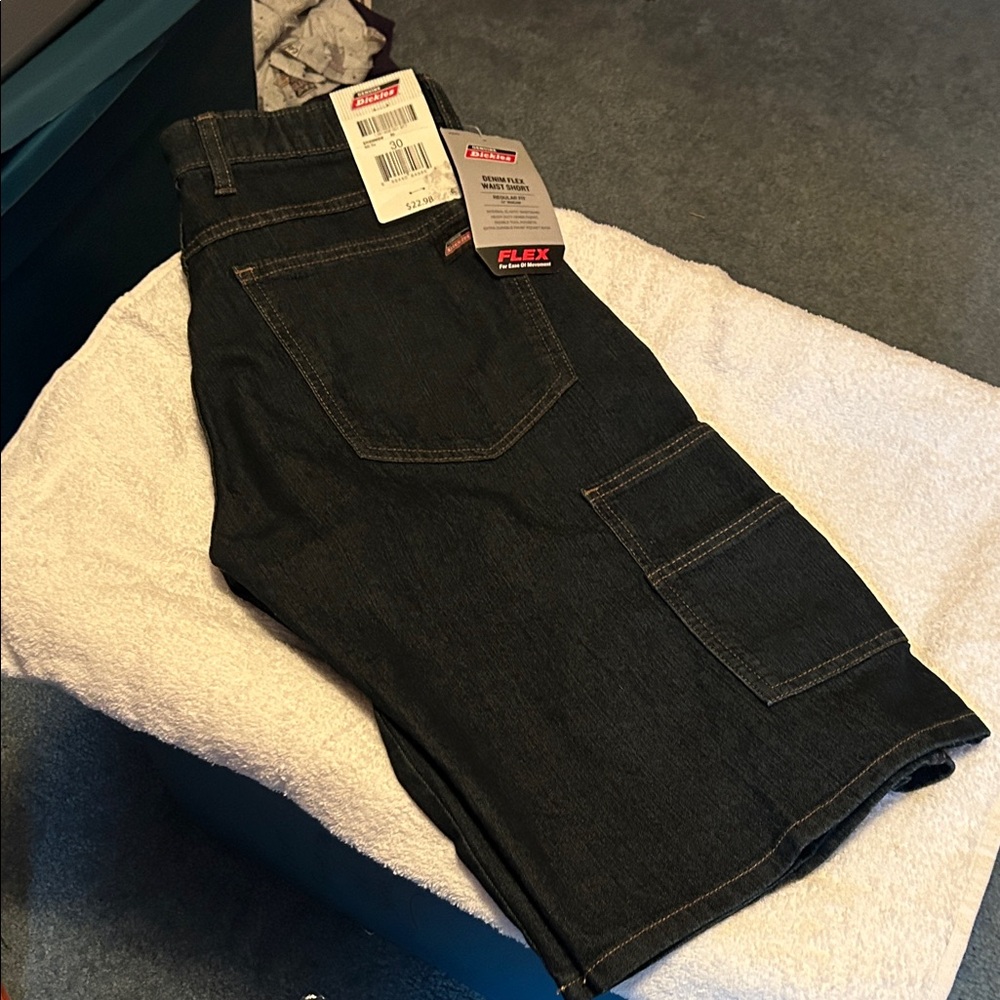 Dickies dark denim Flex carpenter Shorts